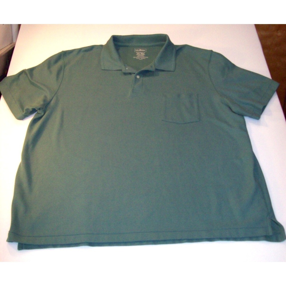 Men's L.L. Bean Traditional Fit Polo Shirt, XXL, Sage Green
